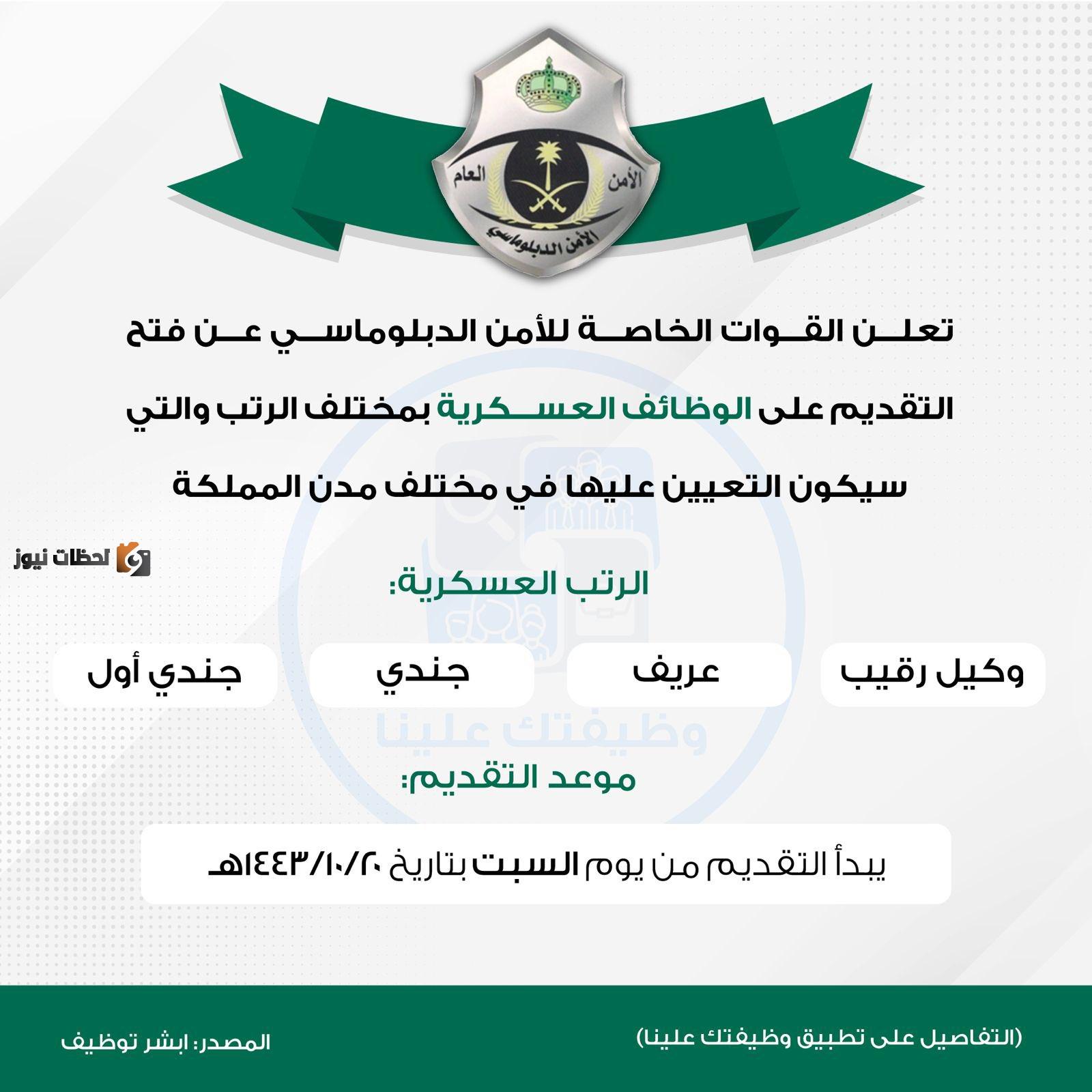 الشروط الخاصة بالتقديم في الأمن البيئي من خلال منصة أبشر لعام 1447