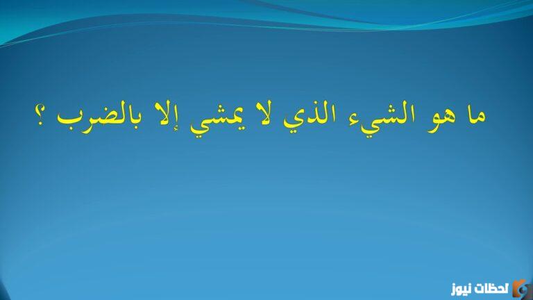 ما هو الشيء الذي لا يمشي الا بالضرب؟ حل اللغز