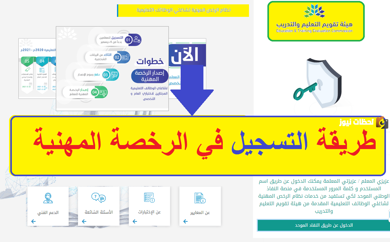 تسجيل المعلمين في اختبار الرخصة المهنية 1447