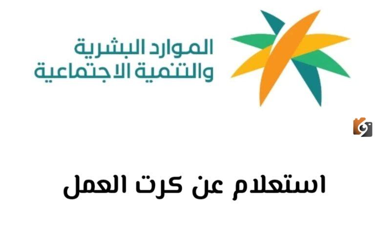 عاجل.. يمكنك الآن الاستعلام عن كارت العمل في المملكة العربية بخطوات سهلة