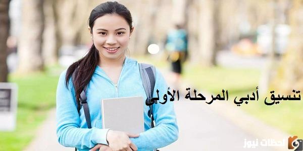 تنسيق أدبي المرحلة الأولى