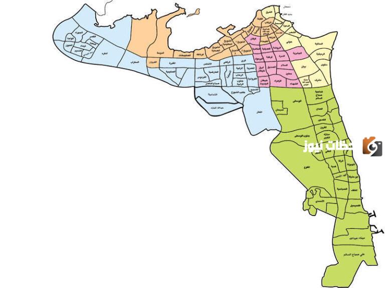 خريطة المنطقة العاشرة الكويت