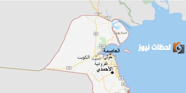 خريطة مناطق الكويت التفصيلية