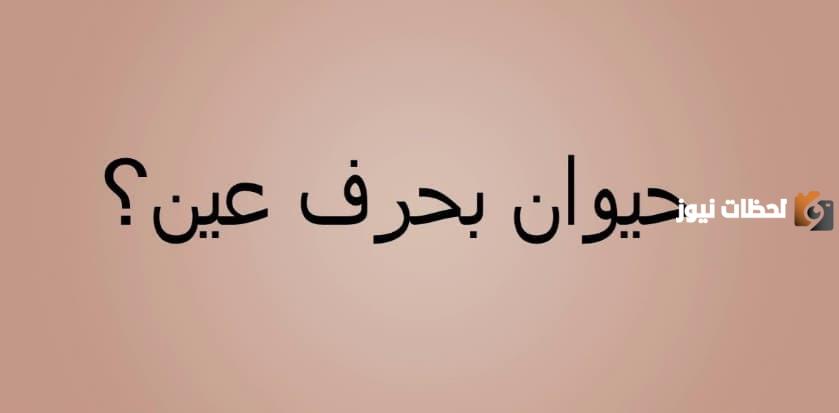 اسم حيوان بحرف العين