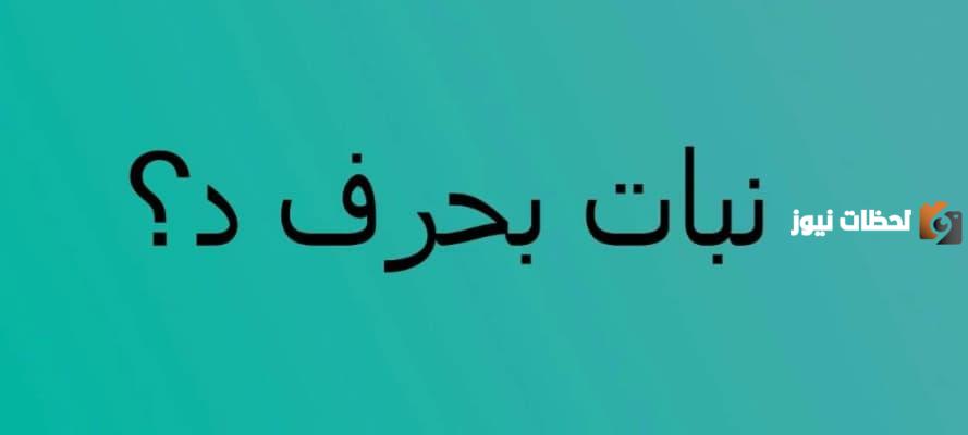 اسم نبات بحرف الدال