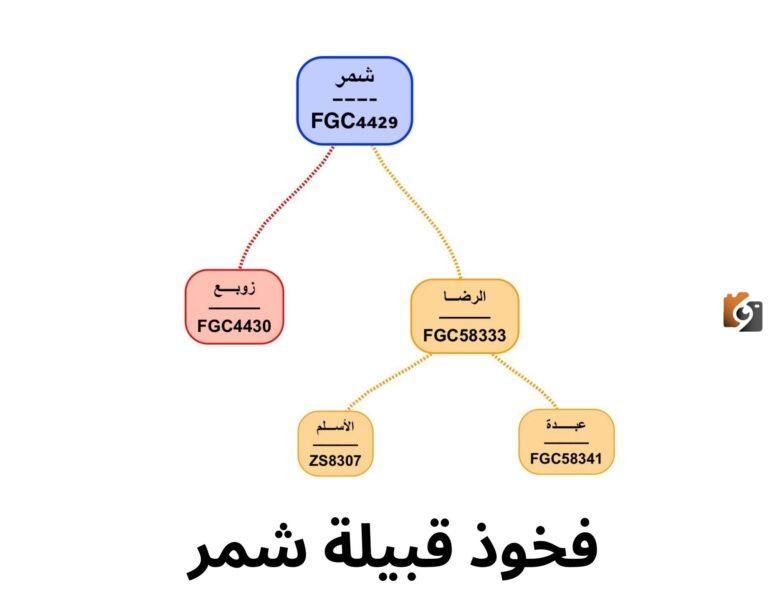 اسماء قبيلة شمر من شيوخ وعوائل القبيلة