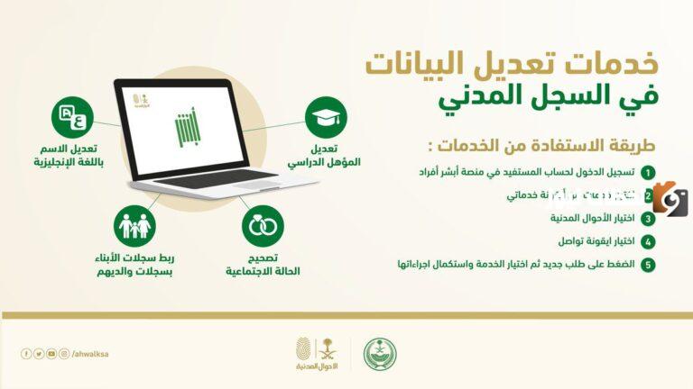 طريقة تعديل المؤهل الدراسي بأبشر 1447