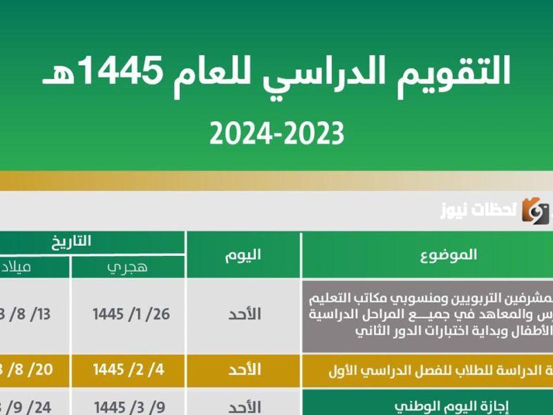 متى موعد إجازة الفصل الدراسي الأول