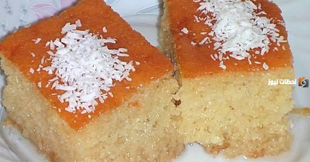 طريقة عمل البسبوسة بجوز الهند والمكسرات