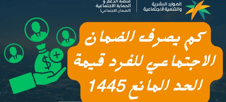 كم يصرف الضمان الاجتماعي للفرد 1447؟