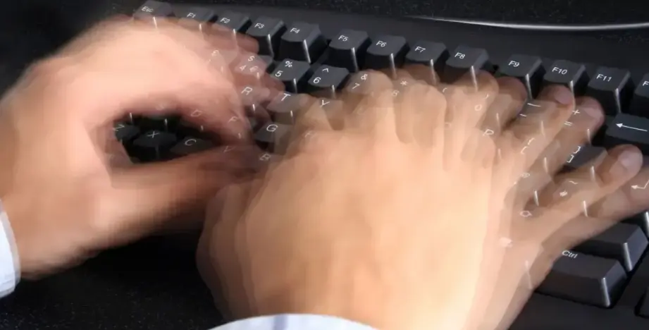 الكتابة بسرعة على الكيبورد
