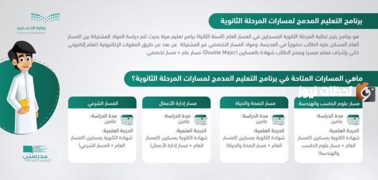 تعرف على تفاصيل اختبارات التعليم المدمج بنظام المسارات الذي أطلقته وزارة التعليم السعودية وما هي تخصصات النظام