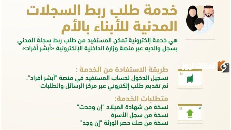 كيفية تقديم طلب ربط السجلات المدنية للأبناء بالأم وما هي شروط الواجب توافرها