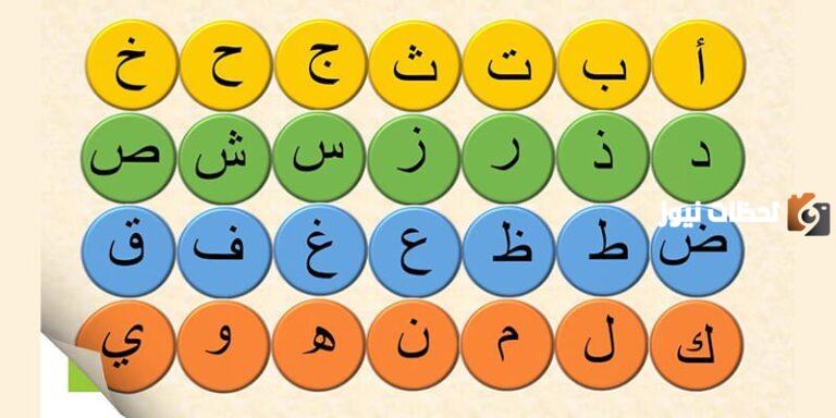 ترتيب الحروف العربية في اللغة العربية
