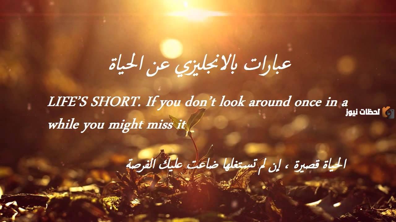 خواطر عن الحياة السعيدة بالانجليزي مترجمة