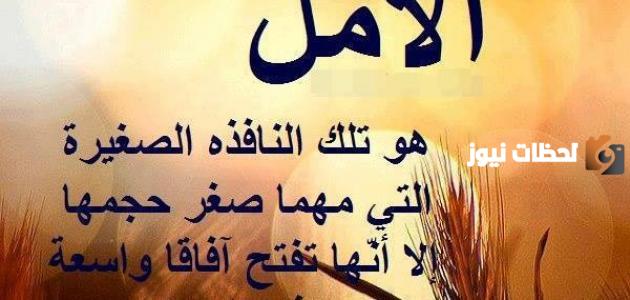 كلام جميل عن الحياة والأمل