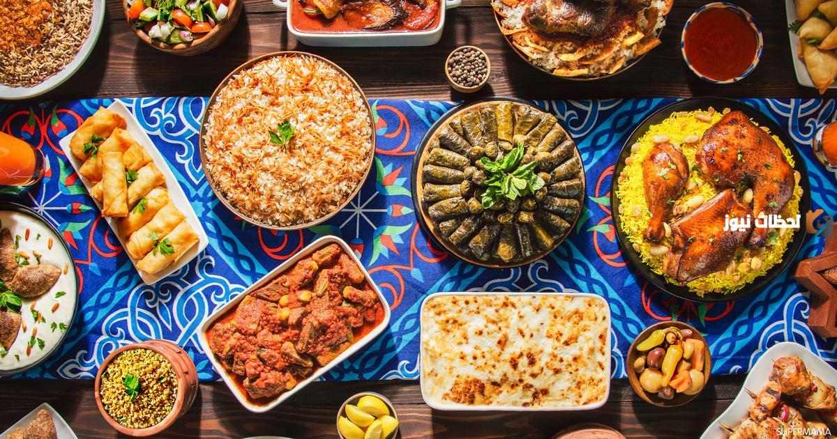 جدول أكلات رمضان بالصور