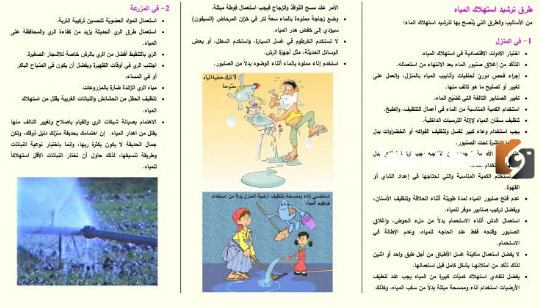 مطويات ترشيد استهلاك الماء