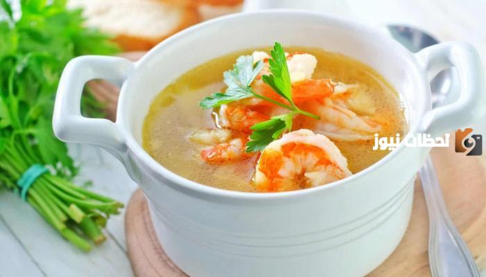 طريقة عمل جمبري مسلوق مع شوربة