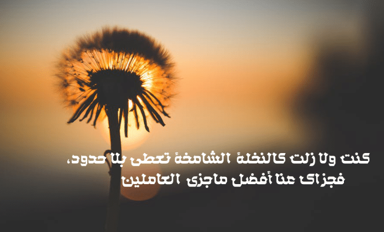 عبارات شكر لفاعل الخير