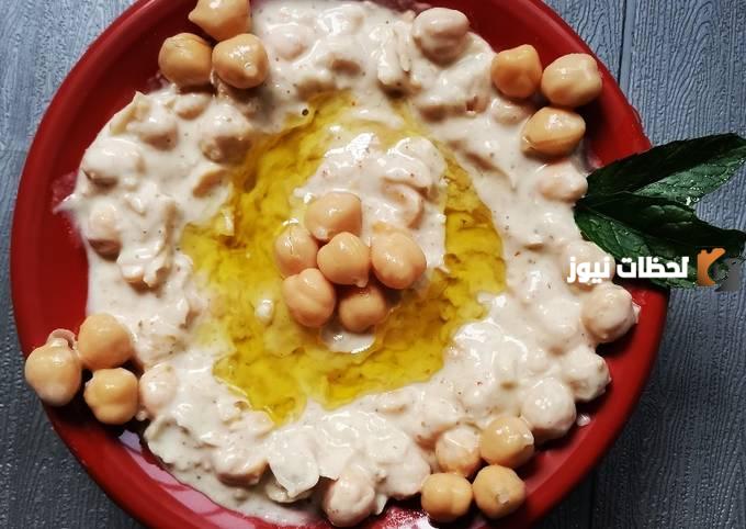 طريقة عمل مسبحة الحمص الناعم