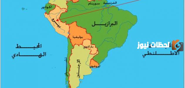 أين تقع جبال الأنديز على الخريطة