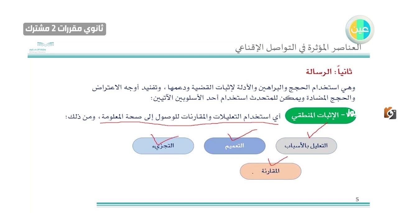 العناصر المؤثرة في التواصل الإقناعي .. من عناصر الموقف التواصلي الرسالة اللفظية؟