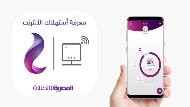 طريقة معرفة استهلاك باقة النت we الأرضي والجيجا المتبقية