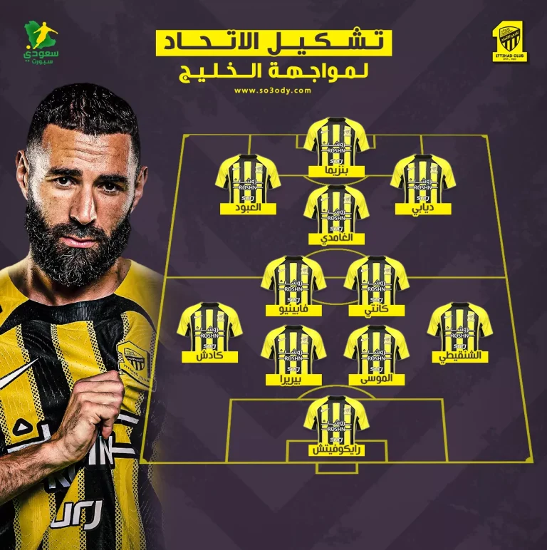 بلان يكشف تشكيل الاتحاد الرسمي لمواجهة الخليج في دوري روشن