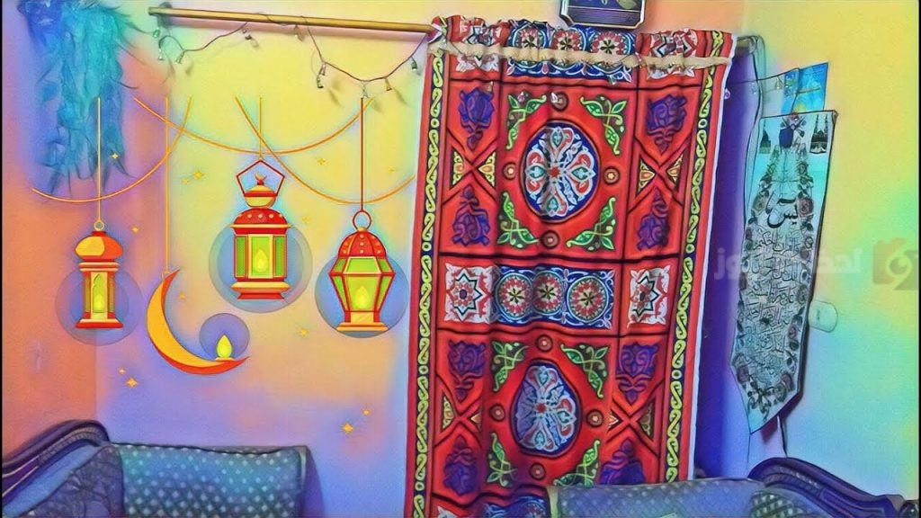 طريقة صناعة زينة رمضان بالقماش فقط