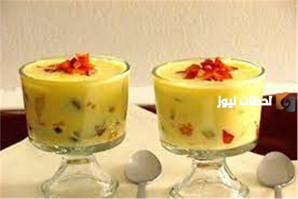أسرار عمل حلوى الكاسترد مع الفواكه في شهر رمضان على طريقة الحلواني