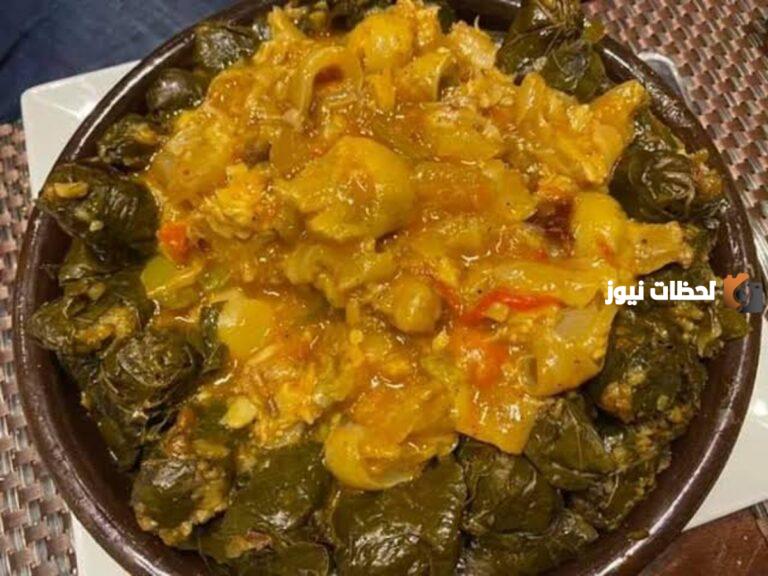 يشرفك في أي عزومة.. طريقة عمل طاجن محشي ورق العنب بالكوارع لإفطار رمضان