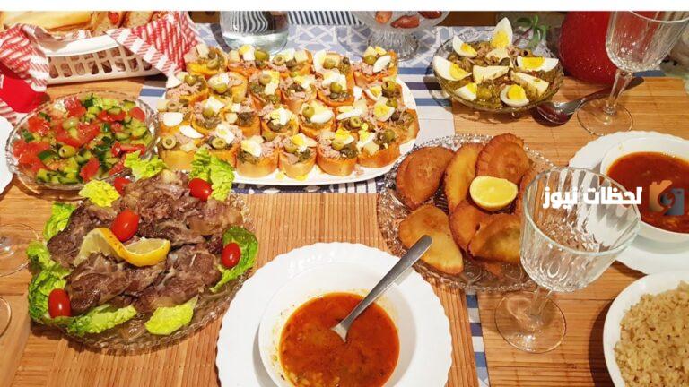 أفكار طاولة رمضان تونسية كاملة للإفطار والسحور والحلويات والعصائر والسلطات والشوربة
