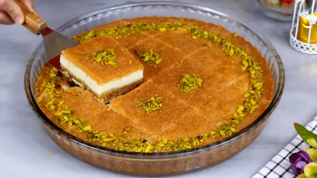 حلويات رمضانية, خطوات تحضير البسبوسة بالقشطة