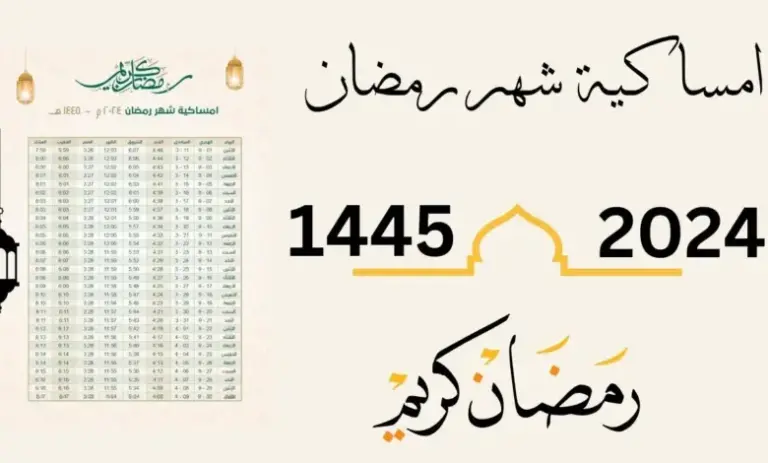 امساكية رمضان 2025 القاهرة pdf