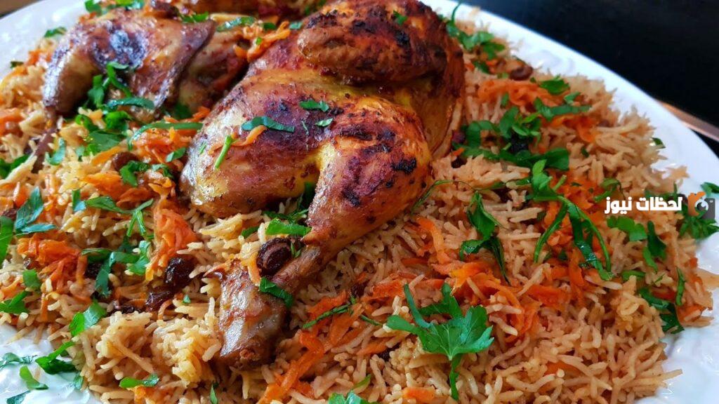 طريقة عمل رز بخاري بدون دجاج بالجزر والزبيب.. أطيب وصفة على طريقة أهل أول