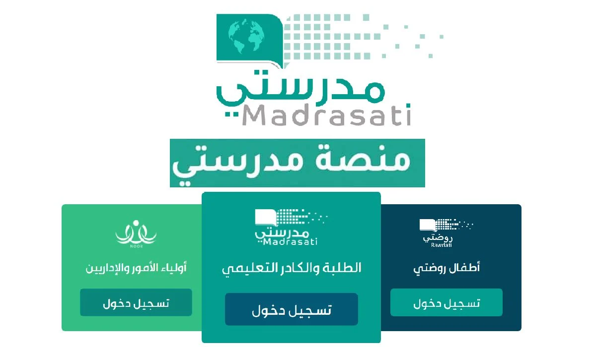 تسجيل دخول أولياء الأمور والإداريين منصة مدرستي