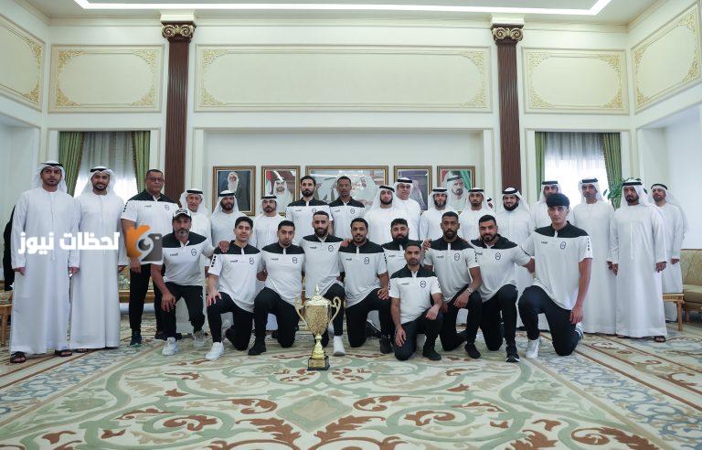 راشد بن حمدان يستقبل فريق volleyball وأعضاء مجلس إدارة نادي النصر