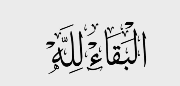 ما الرد على البقاء لله