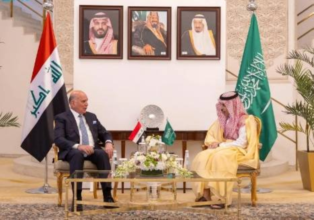 وزير الخارجية الأمير فيصل بن فرحان بن عبدالله، خلال استقباله، نائب رئيس مجلس الوزراء وزير الخارجية بجمهورية العراق الدكتور فؤاد حسين. (واس)