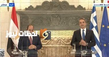رئيس وزراء اليونان: نشكر مصر على دورها في حل أزمات المنطقة