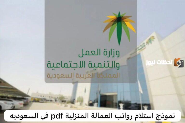 نموذج مسير رواتب العمالة المنزلية .. حمله PDF من هُنـــــــا