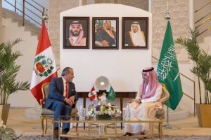 وزير الخارجية يناقش مع نظيره البيروفي عدداً من القضايا الدولية المشتركة.