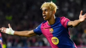 برشلونة يتفوق على رايو فاليكانو بهدف يامال في الشوط الأول