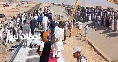 خروج 7 عربات عن القضبان وانقلاب اثنتين في القطار رقم 1935 بحادث مفاجئ