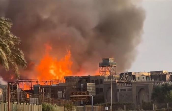 حريق هائل في مدينة الإنتاج الإعلامي وإيقاف تصوير فيلم