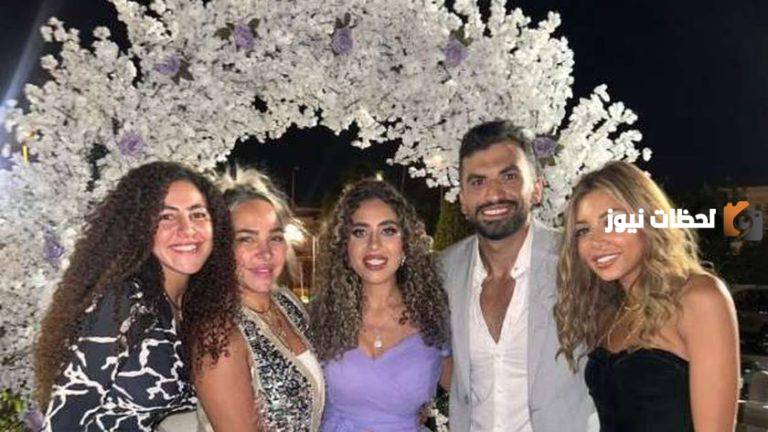 بعد أيام من عمليته الجراحية.. علياء بسيوني زوجة أحمد سعد في حفل خطبة منة القيعي